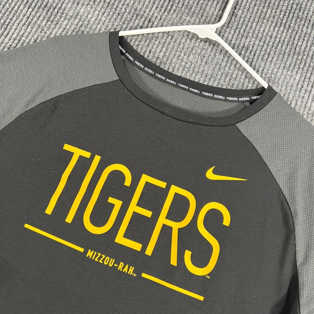 Missouri Tigers Mizzou Shirt Womens Medium Black Long Sleeve Nike SEC NCAA